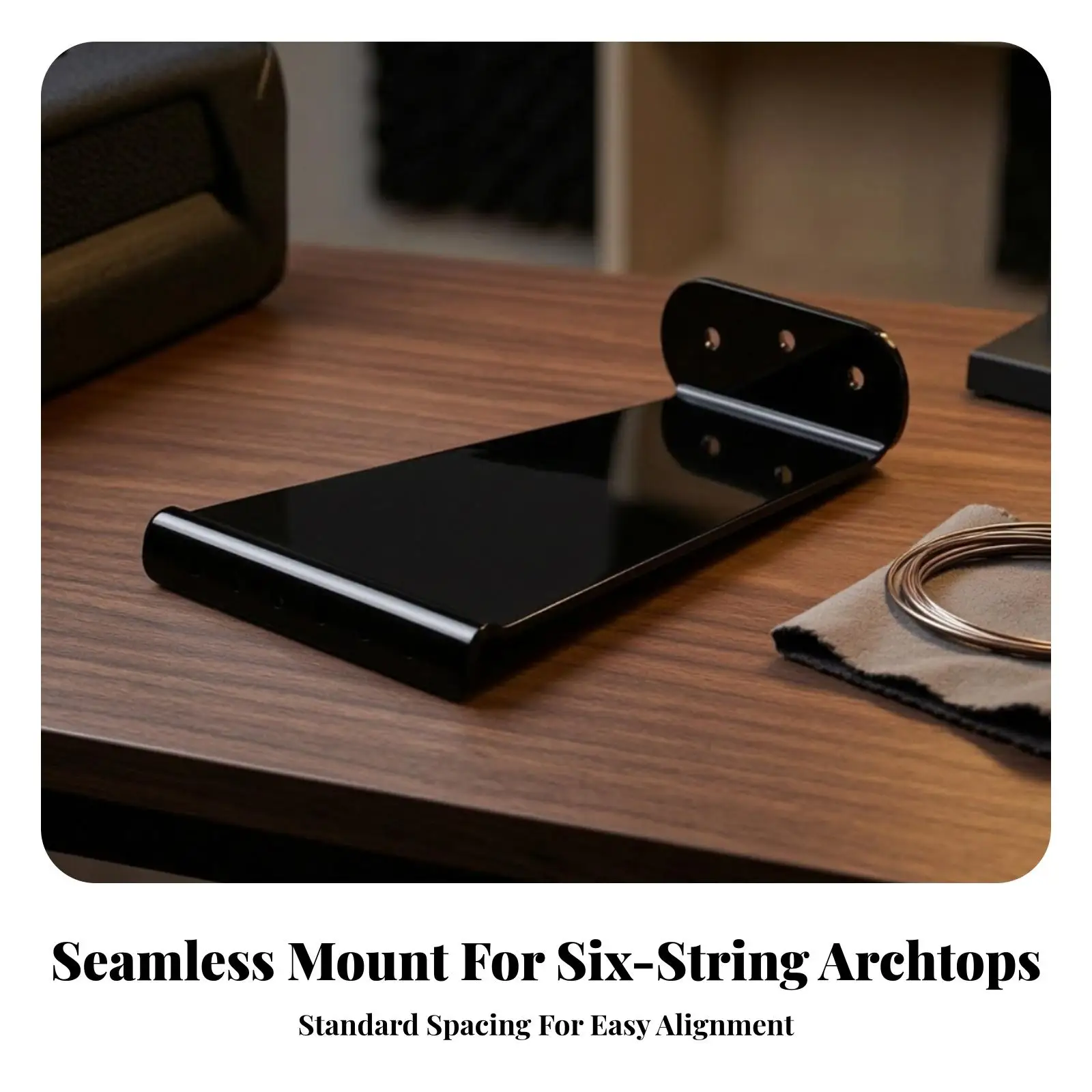 Black Industrial Guitar Tailpiece for String Tension Control Bridge Replacement Accessory