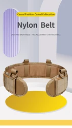 Unisex Outdoor Tactical Canvas Waist Belt Durable Hanging Belt for CS Training and Outdoor Activities Ideal Gift