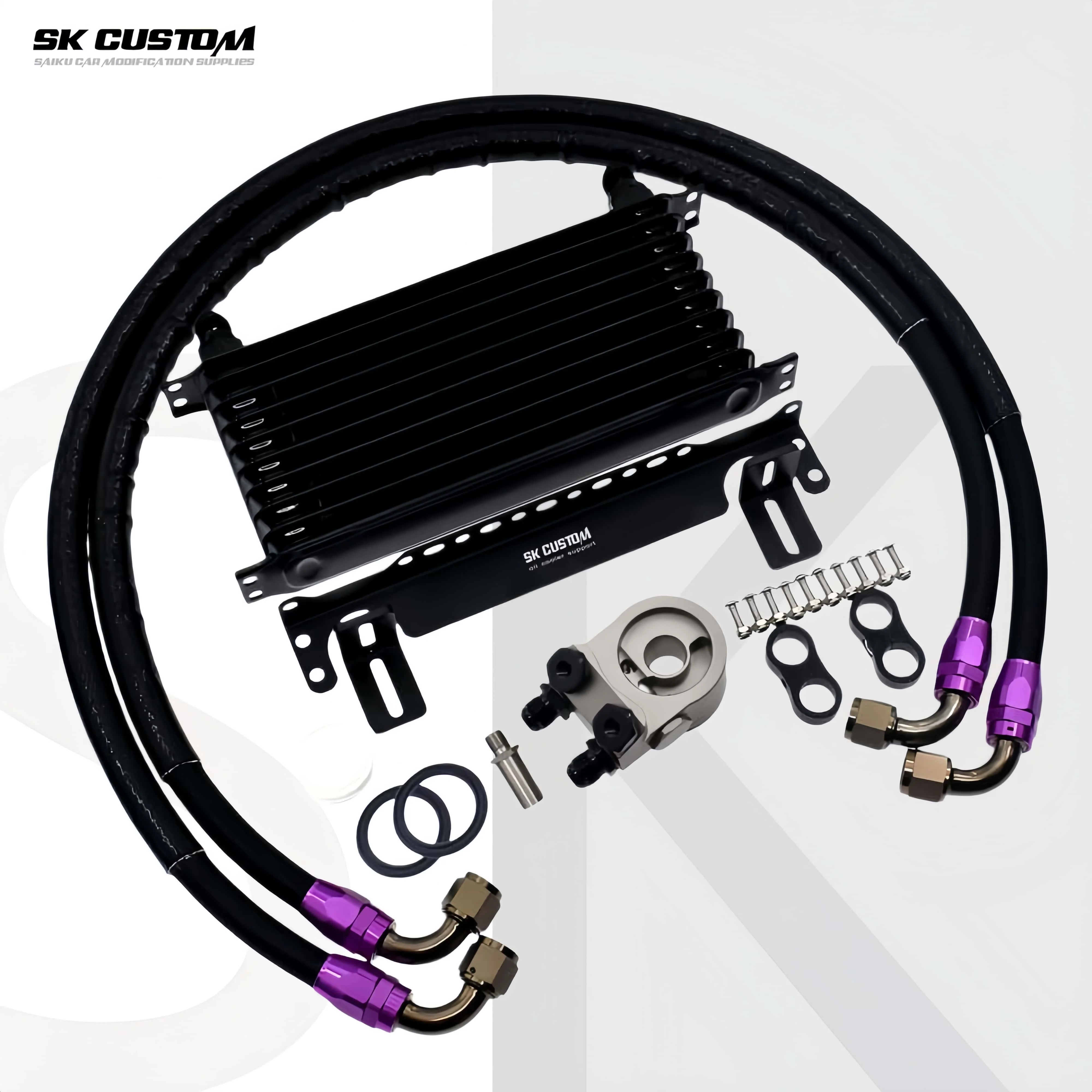 SK CUSTOM Ölkühler-Kit für Subaru BRZ ZC6 ZD8 Toyota GT86 ZN6 GR86 ZN8 FA24 FA20 Scion FR-S Motor-Kühler Auto-Tuning