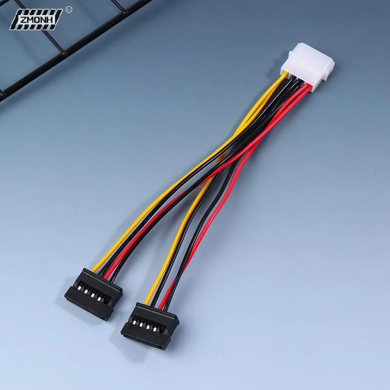 

[H]IDE Molex 4 Pin To 2 X SATA Power Cable Serial ATA Y Splitter Hard Driver Dual Extension Cord Adapter Connector