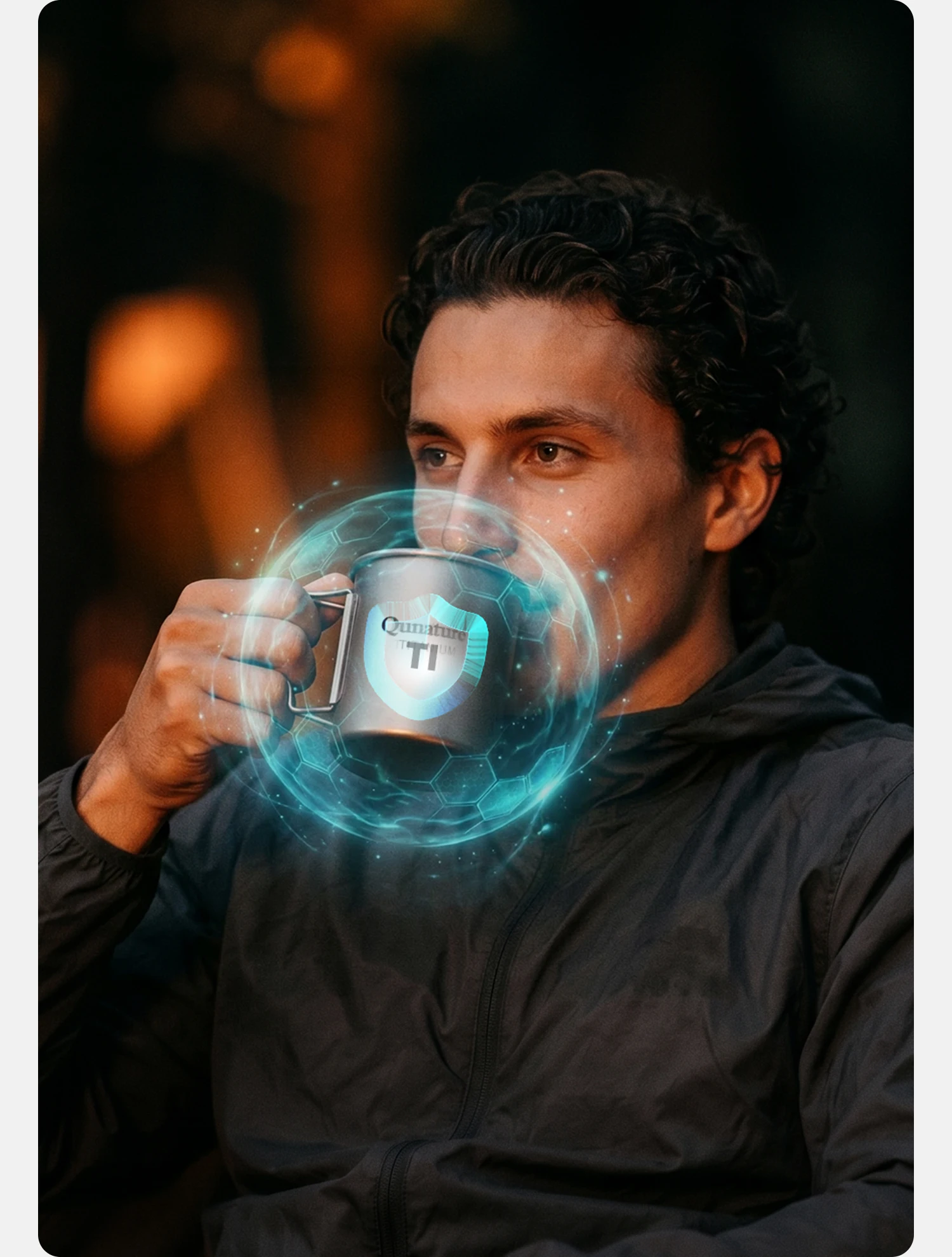 compact packing mug