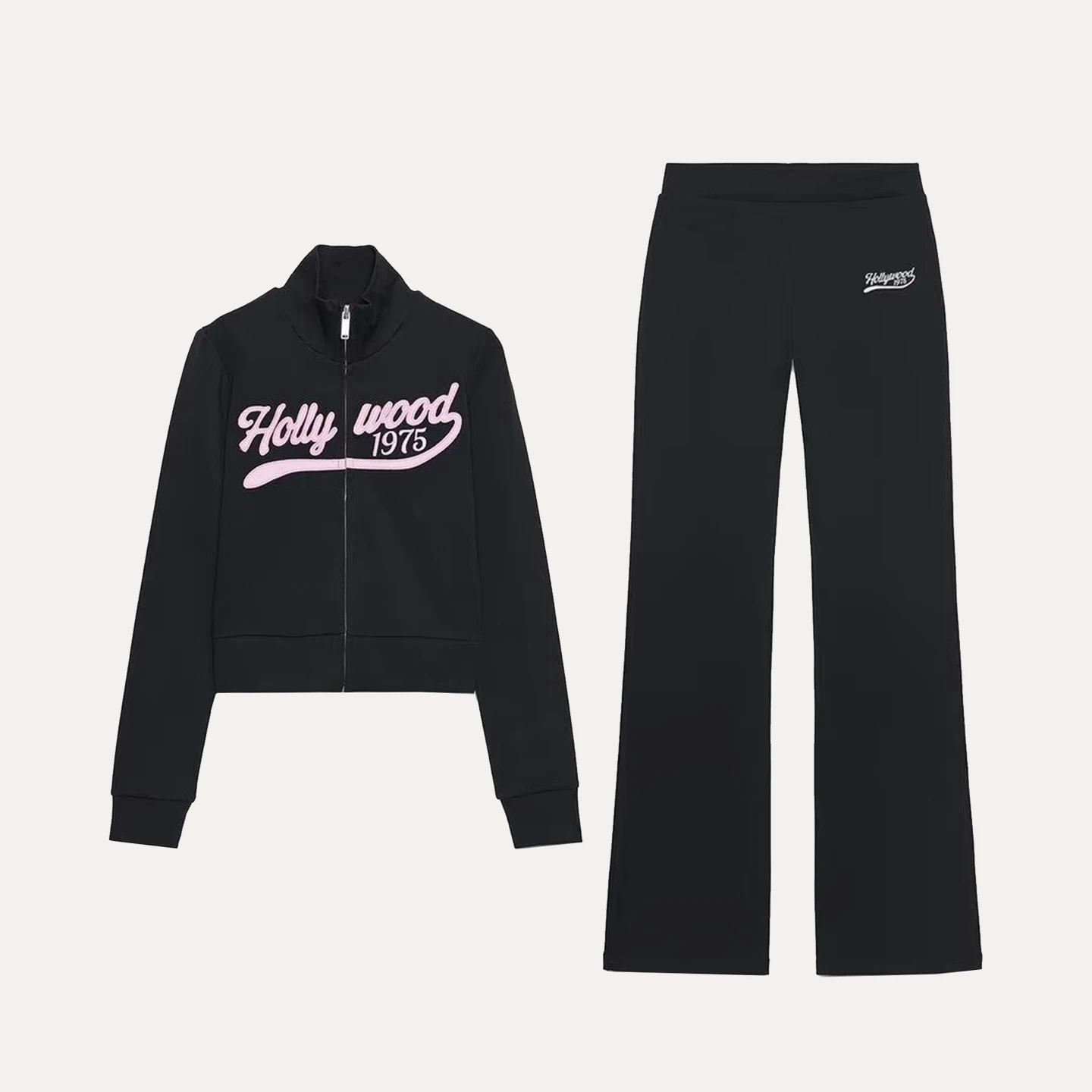 Z Faion-set voor dames 2025, herfstseizoen, sweatshirt met ritssluiting, uitlopende broek, bedrukt ontwerp, lange Sve opstaande kraag, vier zee...