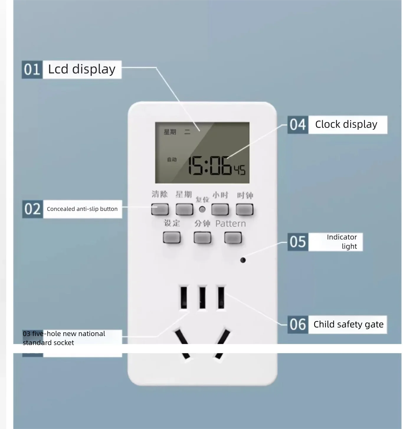 Intelligent Timed Socket Timer Switch Controller for Aquarium Electric Vehicle - Automatic Power off Feature view 6