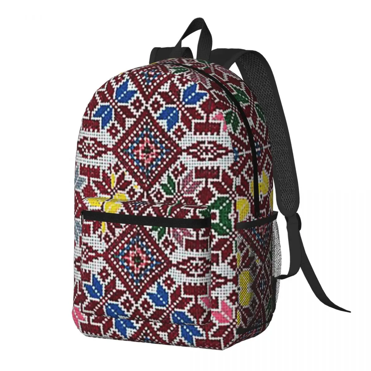 Embroidery The Palestinian Traditional Tatreez Backpack Daypack Large Capacity BookBag School Bag Shoulder Bags for Men Women