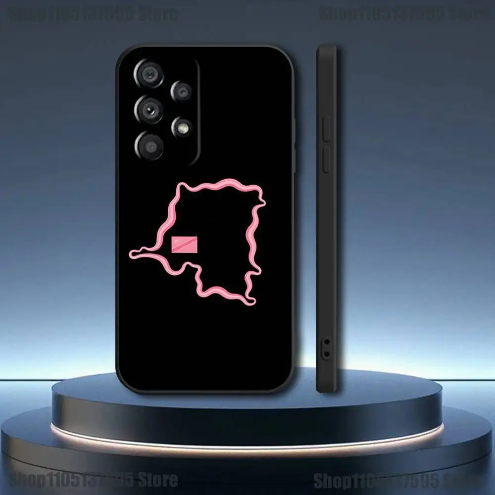 Custodia per telefono con bandiera del Congo della Repubblica Democratica per Samsung Galaxy A91,80,73,72,71,53,52,51,22,5G Cover nera morbida antiurto