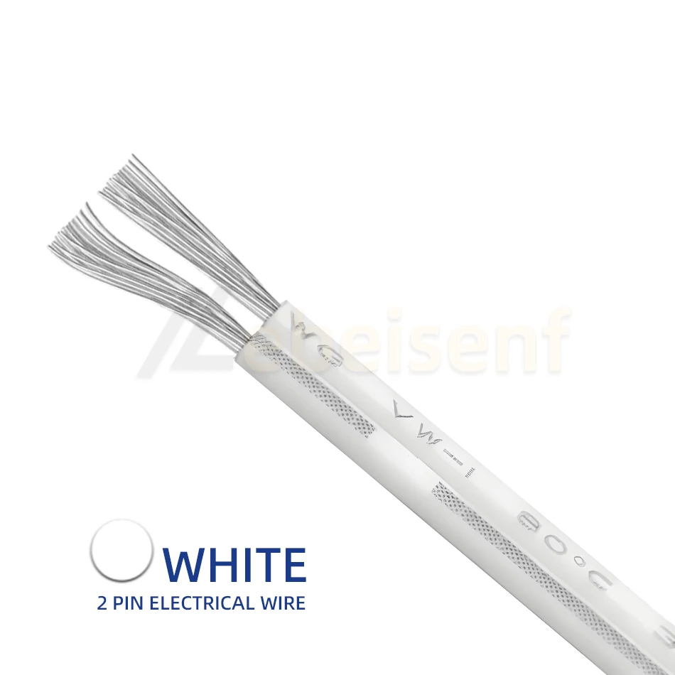 2Pin 2m/5m/10m/20m UL2468 2 Pins Elektrokabel 24 22 20AWG verzinntes Kupfer isoliertes PVC-Verlängerungs-LED-Lichtleistenkabel 2-Pin