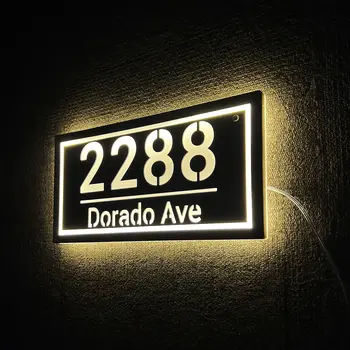 6 best sales Backlit house number - №5