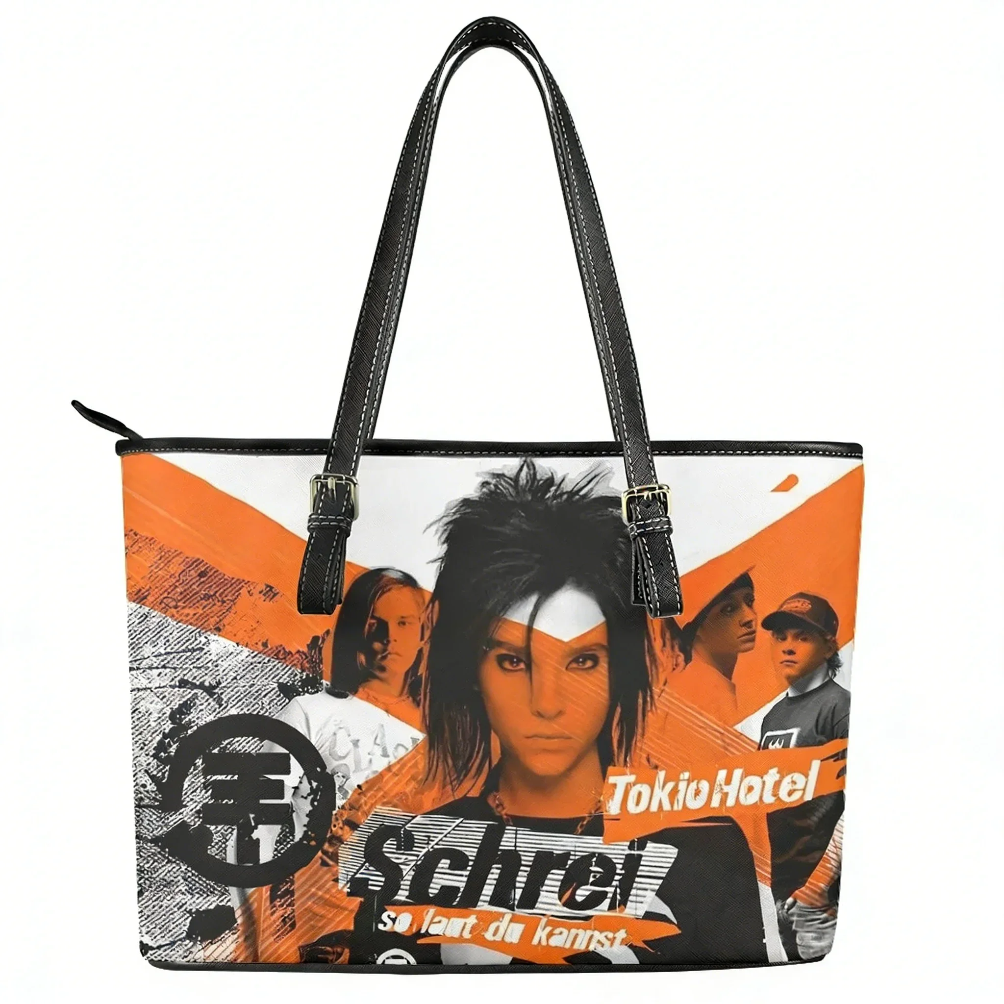 Tokio Hotel Rock Band Custom Handbag Womens Mens Personalized Tote Bag Shoulder Bag Business Leather Purse Travel Bag Gift