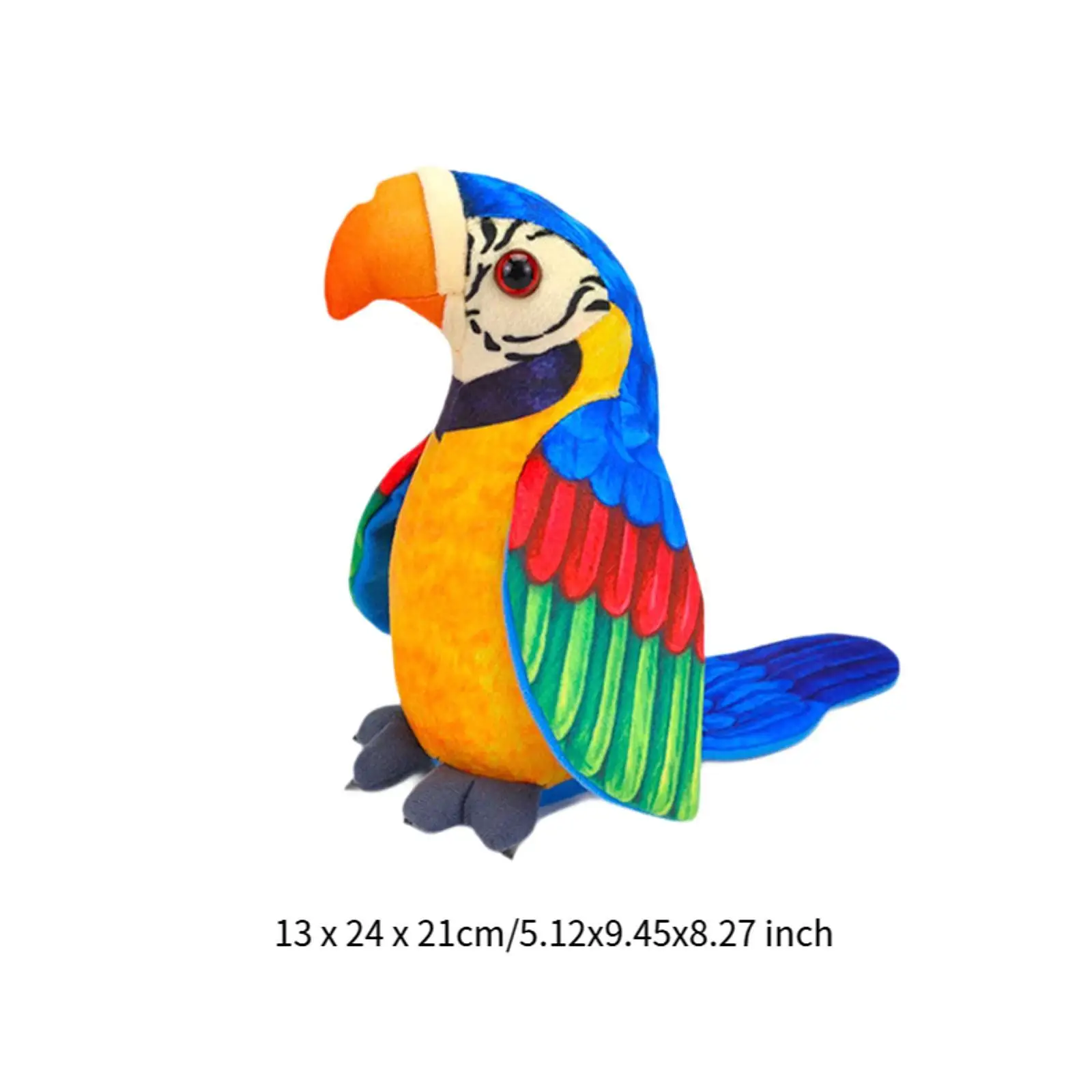 Realistic Electric Parrot Toy Parrot Stuffed Animal Soft for Boys and Girls Birds Plush Doll Children Toy for Girls Baby Kids