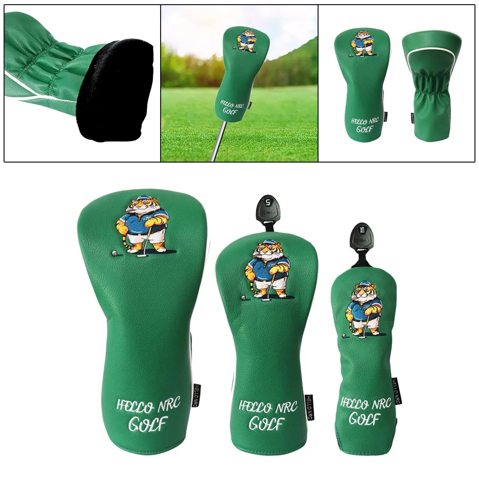 Golf Wood Head Cover Golf Wood Headcover Wear Resistant Scratchproof Protective Sleeve Protector for Men Women