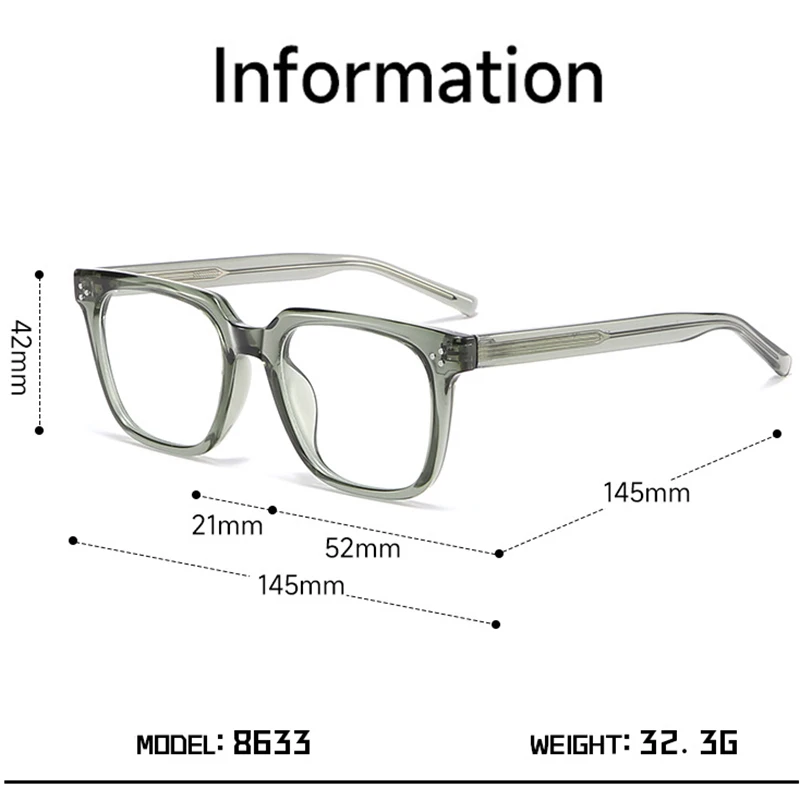 Versatile TR90 Square Frame, Unisex Eyewear