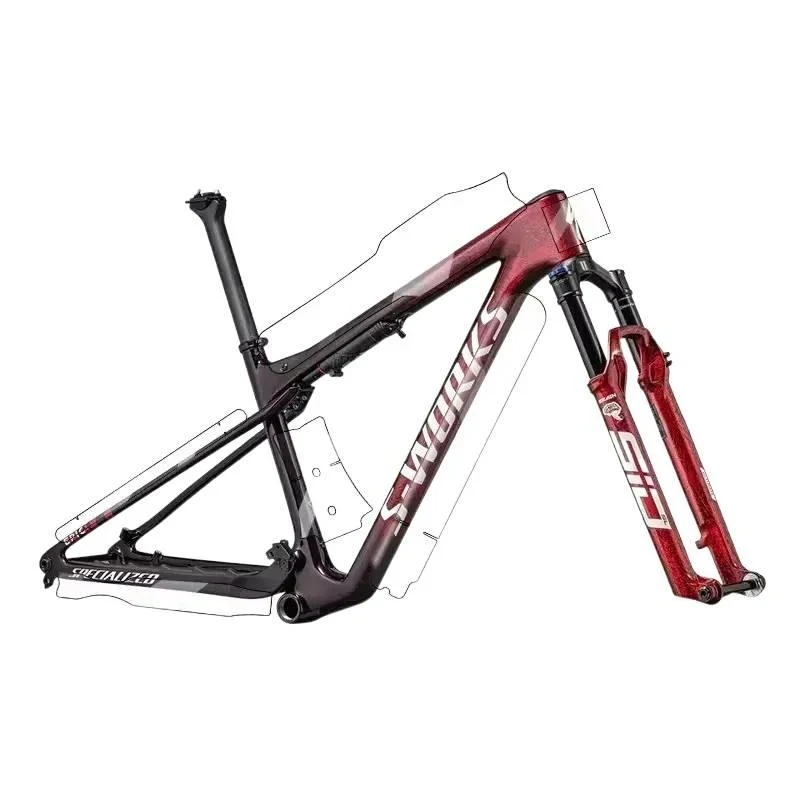 AliExpress NONE Full Body TPU Bike Frame Protection Film Clear Anti-Scratch Sticker for MTB Road Bicycle Universal Guard Decal Cropped Protector