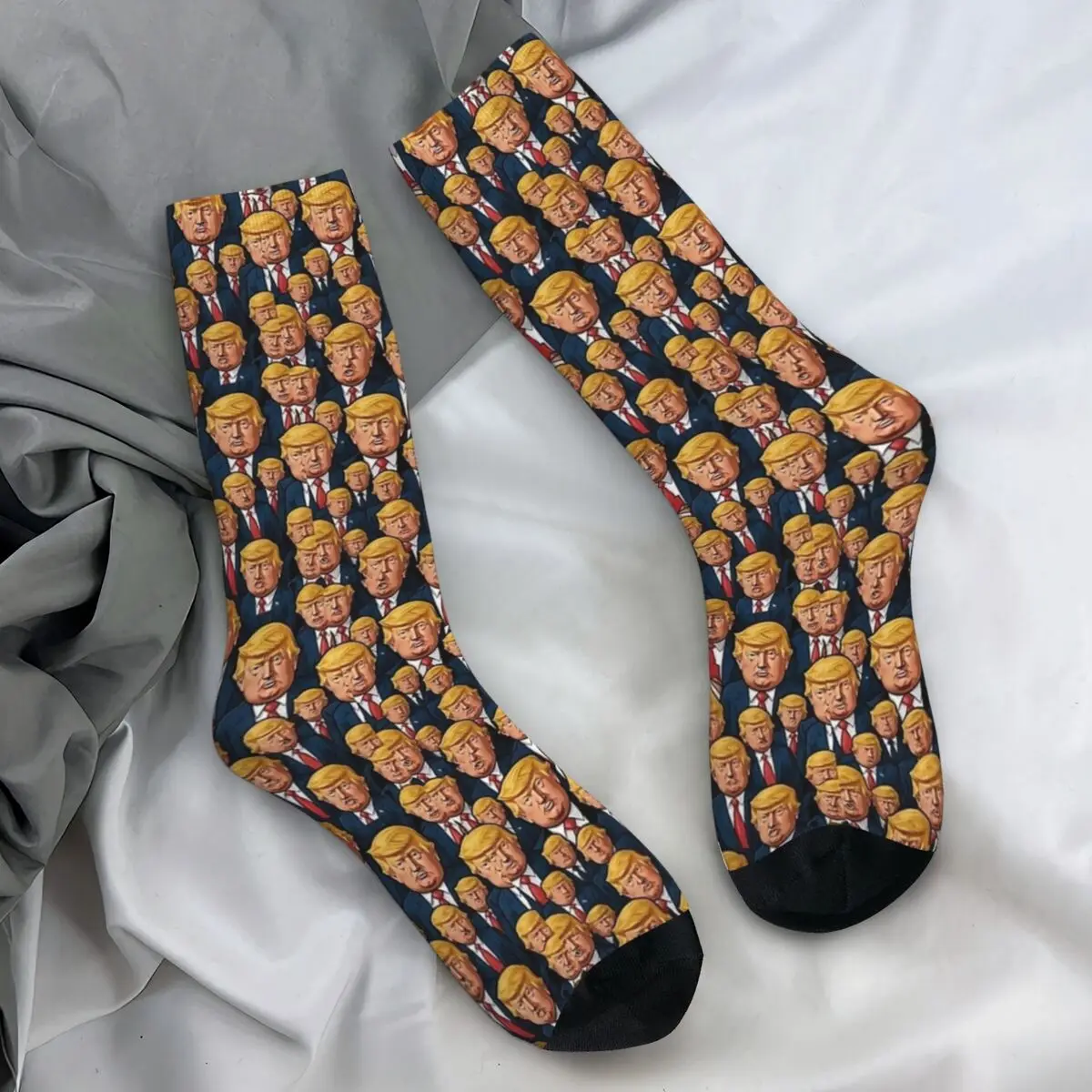 President Donald Trump Pattern Stockings Women Men Socks Warm Soft Novelty Socks Autumn Skateboard Anti Sweat Design Socks