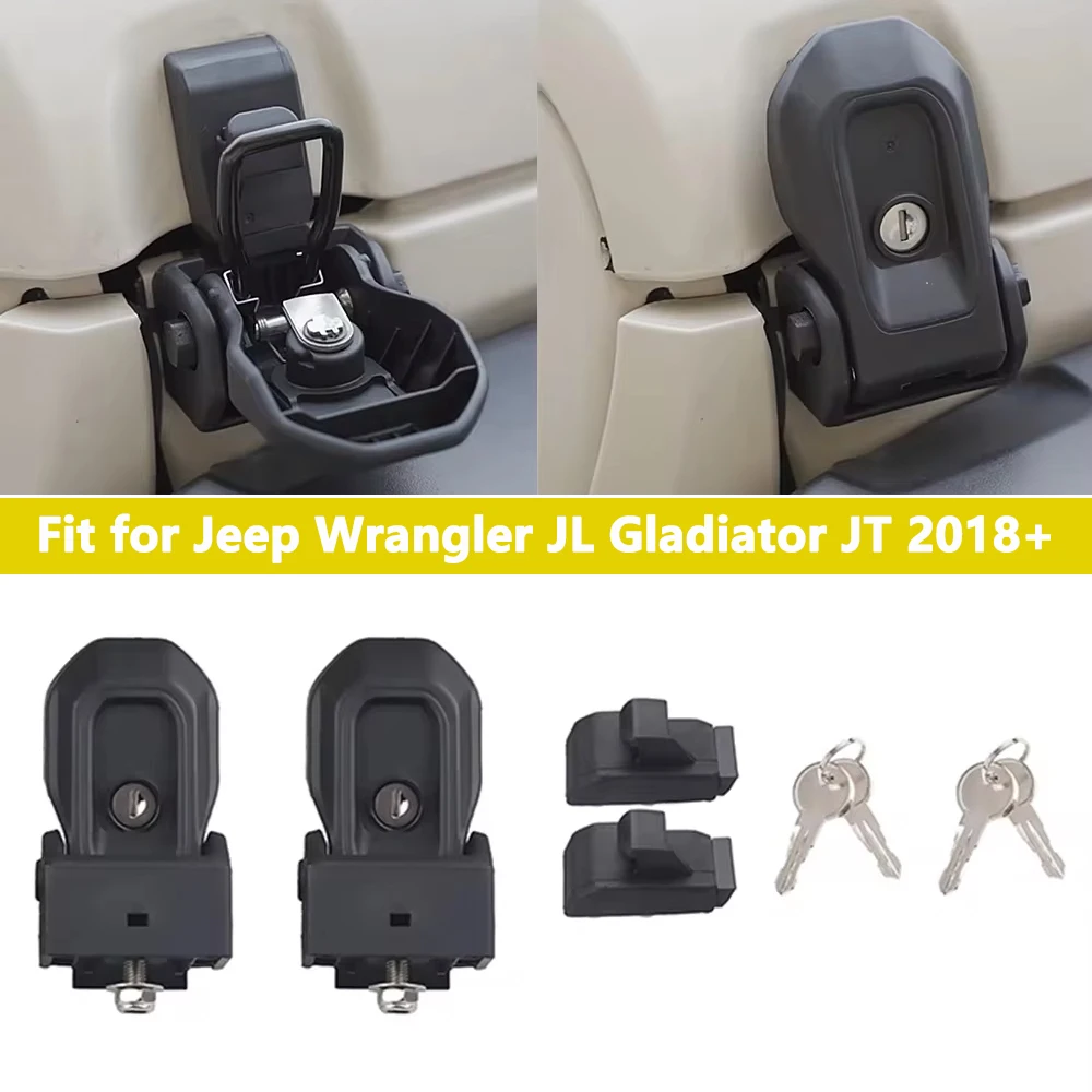 Anti-theft Hood Latches Catch for Jeep Wrangler JL JLU 4XE Rubicon Sahara Sport Gladiator JT 2018-2023 Car Exterior Accessories