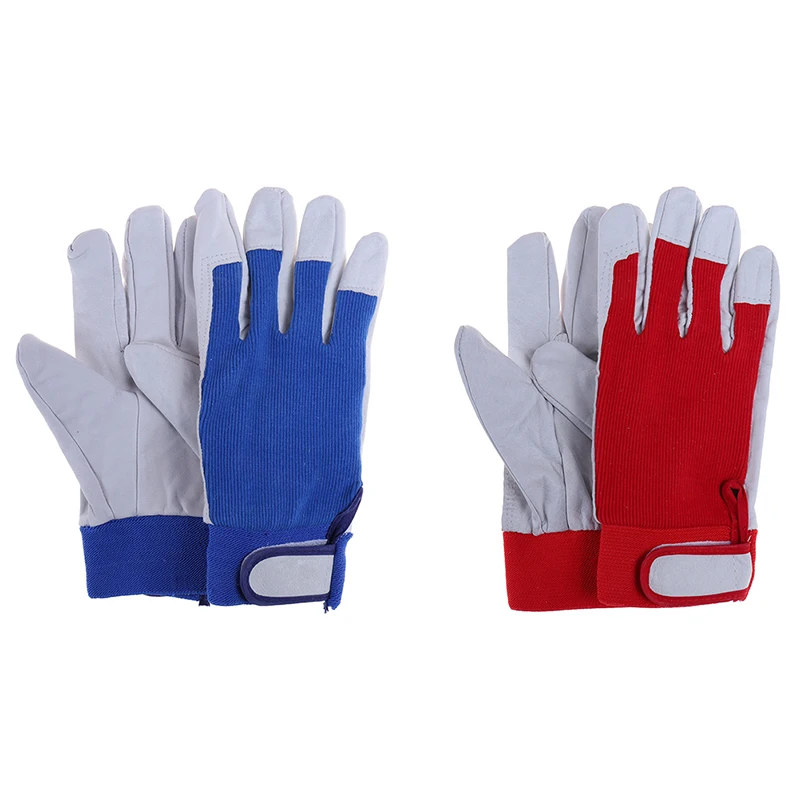 New Fashion Red Products Mechanic Leather Coated  Work Gloves Safety Industrial Working Protective Sport Glove