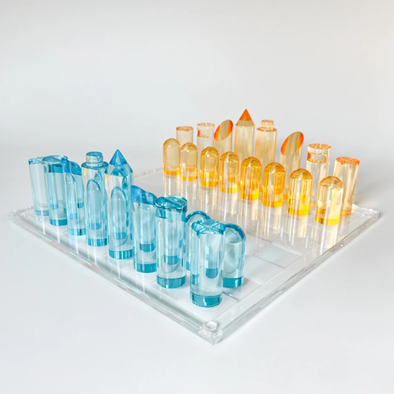 

Acrylic Chess, Puzzle Board Game Chess High Transparency Acrylic Chess