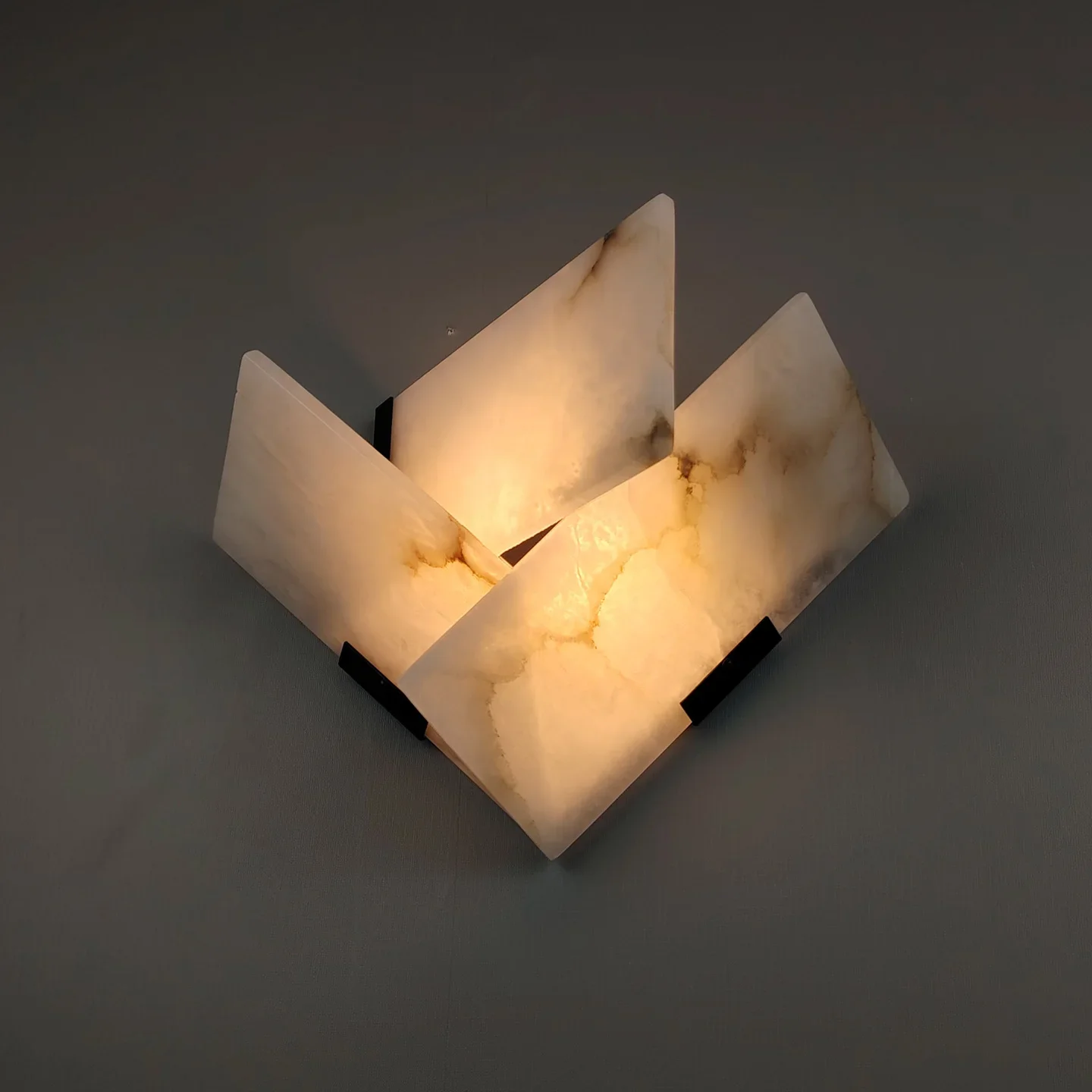 Simple Spanish Natural Marble Wall Lamp Bedroom Bedside Corridor Living Room Background All Copper Wall Lamp Alabaster Lighting