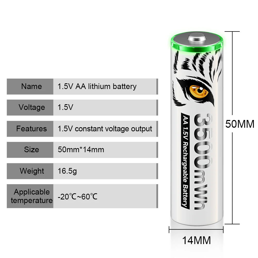 PALO 1.5V AA Rechargeable Li-Ion Battery AA Lithium ion Batteies AA 2A Cell With LCD USB Charger for 1.5V AA AAA Li-ion Battery