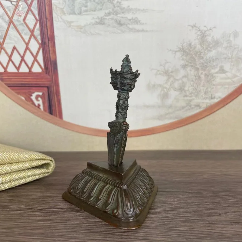 Copper Vajra, Three-sided Vajra, Tantric Collection, Vintage Ganesha High-Cap Set