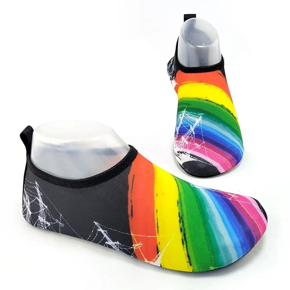 

Нескользящая быстросохнущая обувь для воды, легкие сандалии для плавания на плоской подошве, износостойкие унисекс тапочки для плавания цвета морской волны