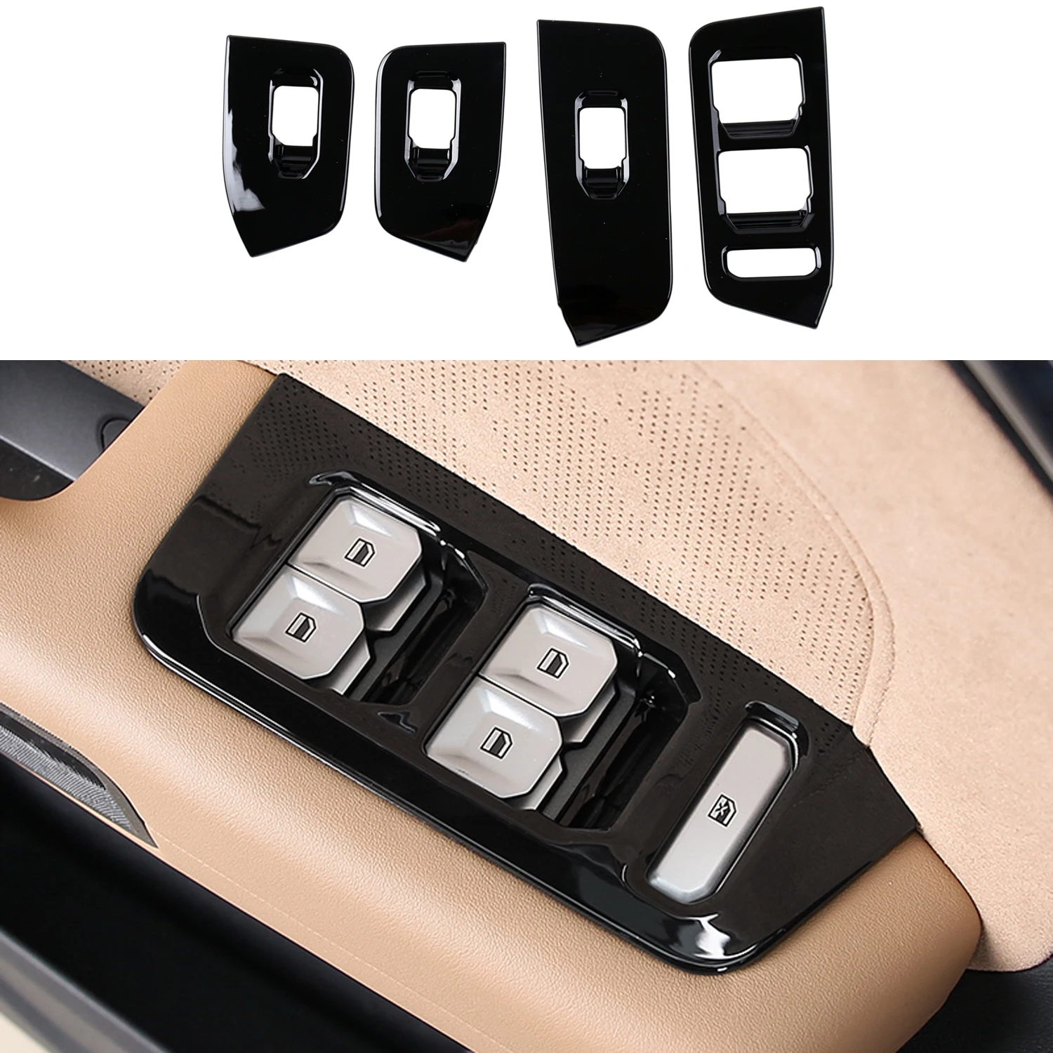 Lhd! For Jetour Traveller T2 2023 2024 2025 Car Accessories Abs Plastic Door Window Lift Switch Adorn 4pcs