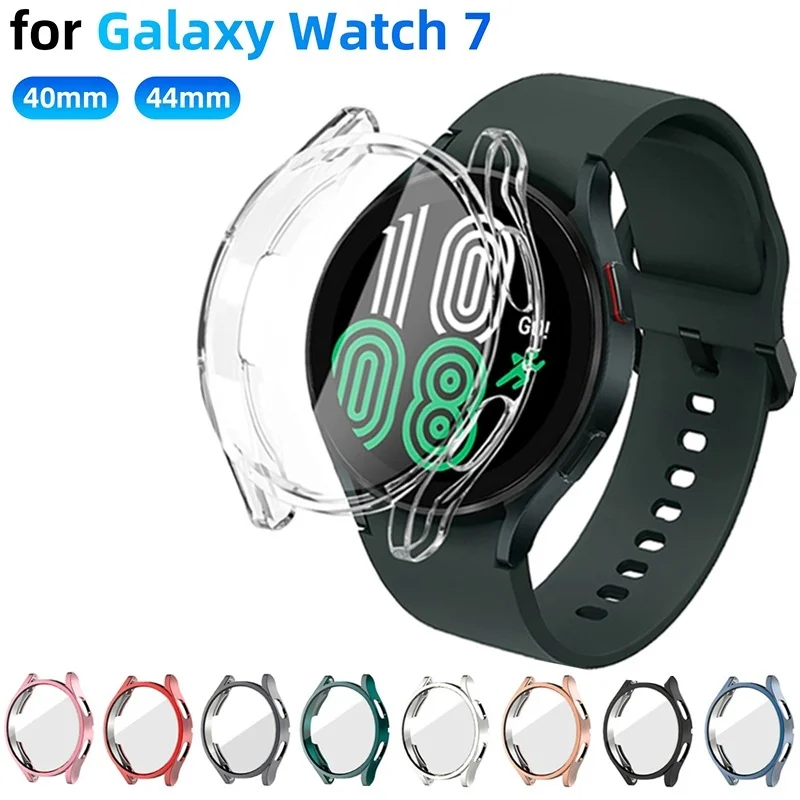 

Силиконовый чехол для Samsung Galaxy Watch 7, 40 мм, 44 мм, противоударный, устойчивый к царапинам, бампер для часов, защита для всего экрана, аксессуары