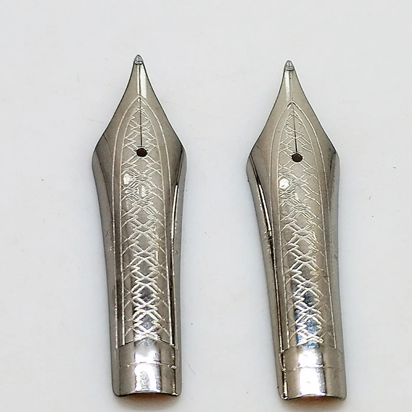2Pcs Kaigelu Fontein Penpunten Lange Mes Slijpen Nib Met Feed Vlam Ruit Mark