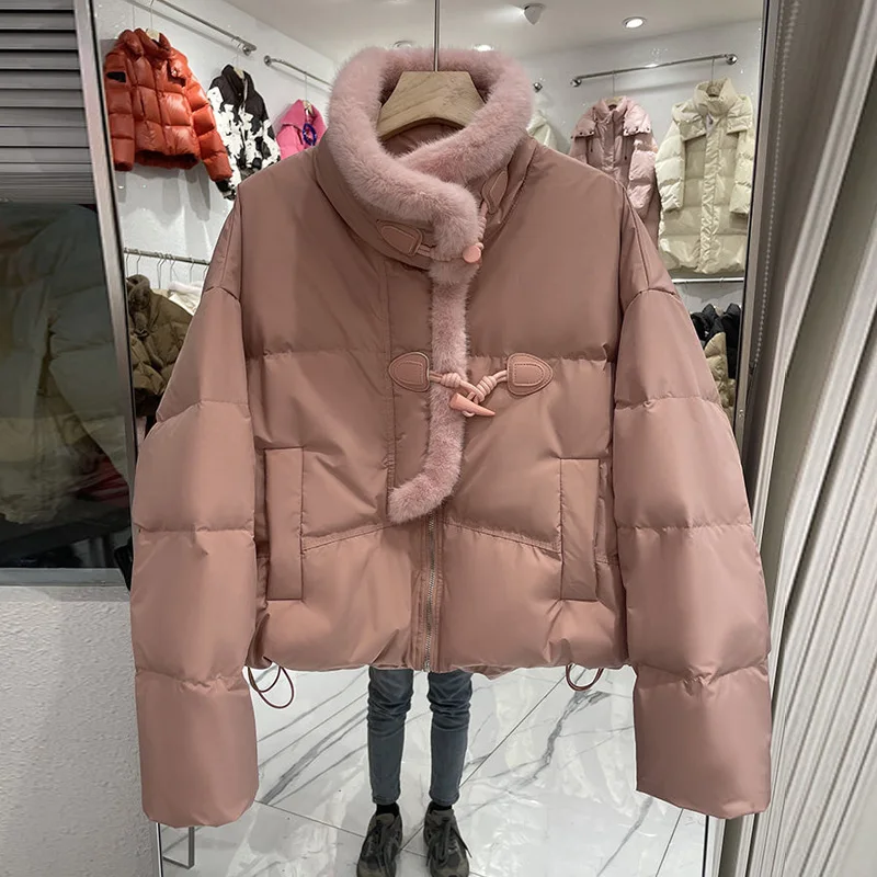 Winter Down Jacket Women Waterproof Loose Cotton Parkas Female Casual Outwear Cotton Padded Coat Stand Collar Puffer Jacket