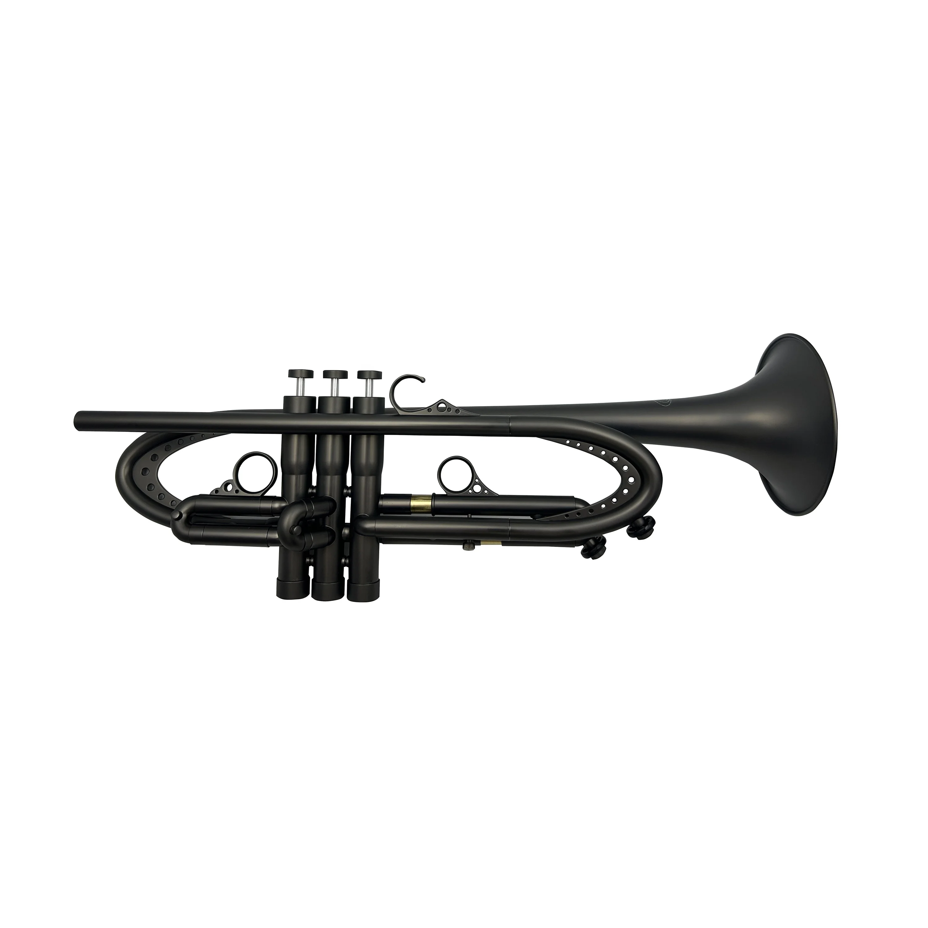 Bb Tone Trumpet Black Nickel Matt Finish Brass Body Wind Instrument For Musician Band Performance Daily Practice Rehearsal