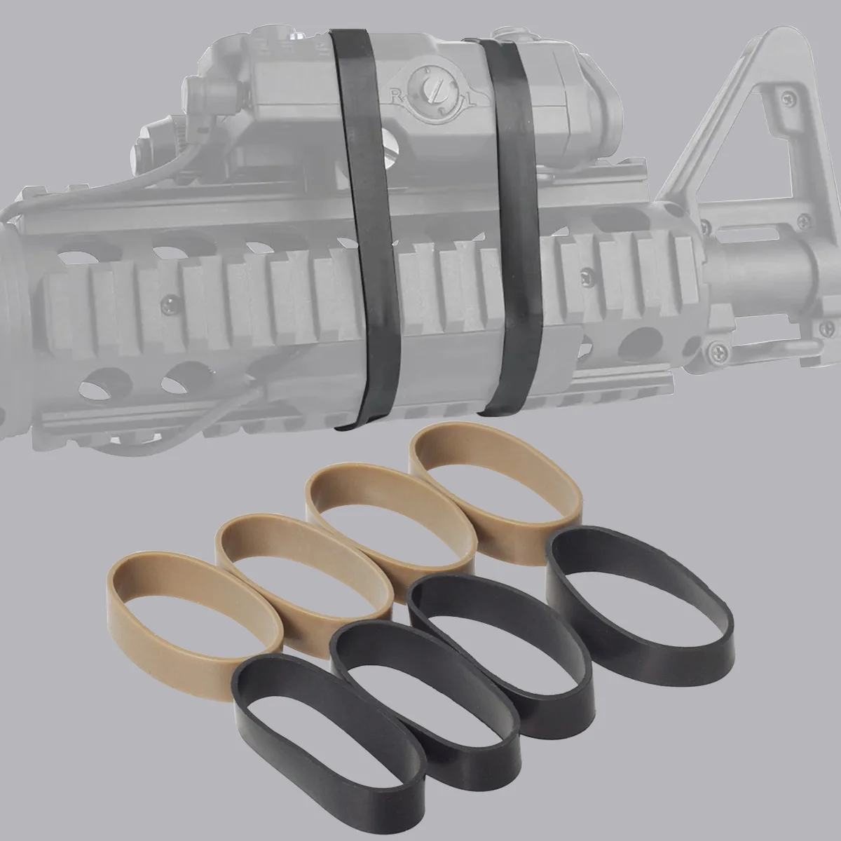 التكتيكية 4 قطعة عالية القوة حلقة مطاطية مرنة ل بندقية الادسنس سلاح بندقية ضوء DBAL A2 PEQ15 تشديد