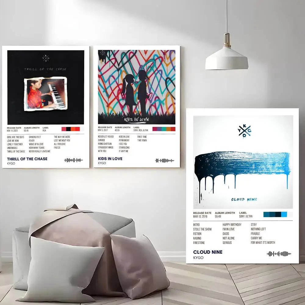 K-Kygo Album-Poster, HD-Wandaufkleber, selbstklebende Aufkleber für Schlafzimmer und Wohnzimmer, Heimdekoration, Geschenkidee