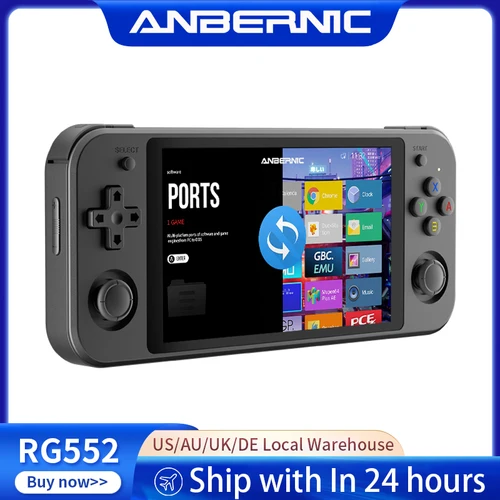ANBERNIC RG552 Handheld-Spielekonsole, 5,36 Zoll IPS-Touchscreen, Android Linux Dual OS-System, 4200 Retro-Spiele, tragbare Spiele, Spieler