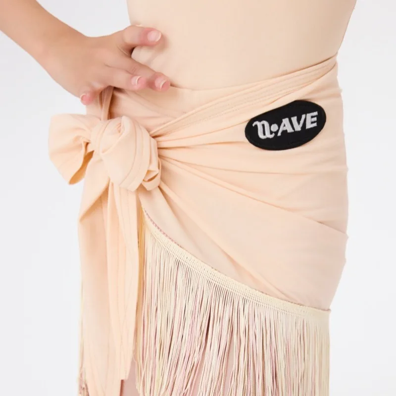 UK-Wickelrock für lateinamerikanischen Tanz: Sharp Silver Label Vielseitiger, einteiliger Halbrock mit Fransensaum für das Gesellschaftstanzkostüm im Frühling und Sommer