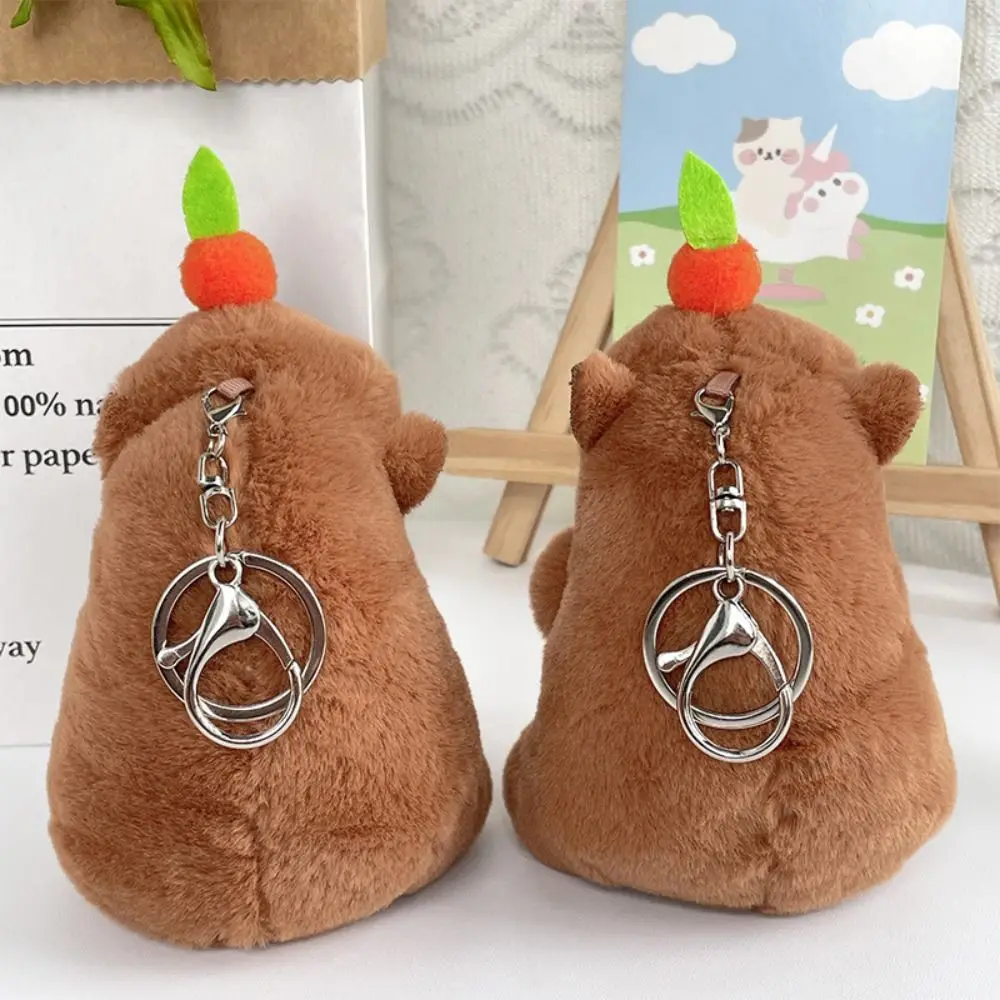 Multicolor Plush Capybara Keychain Toy Cute Capybara Cartoon Capybara Pendant Accessories Stuffed Animals Capybara Doll Keyring