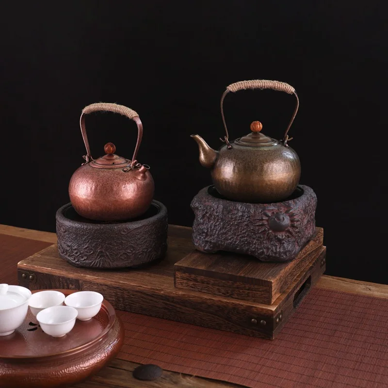 

1000ml Chinese handmade copper pot gas stove teapot tea ceremony set milk oolong tea Tieguanyin jasmine tea set
