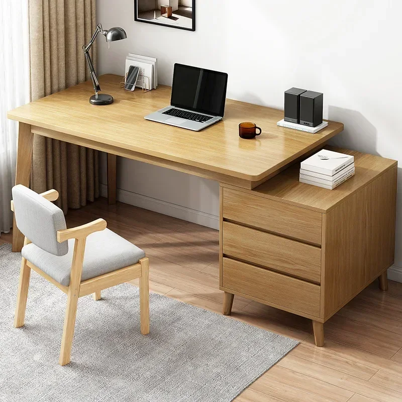 Wood Desk Computer Desk Ample Storage Household Minimalist Modern Office Simple Table Drawers Gaming Desk Escritorio Furniture