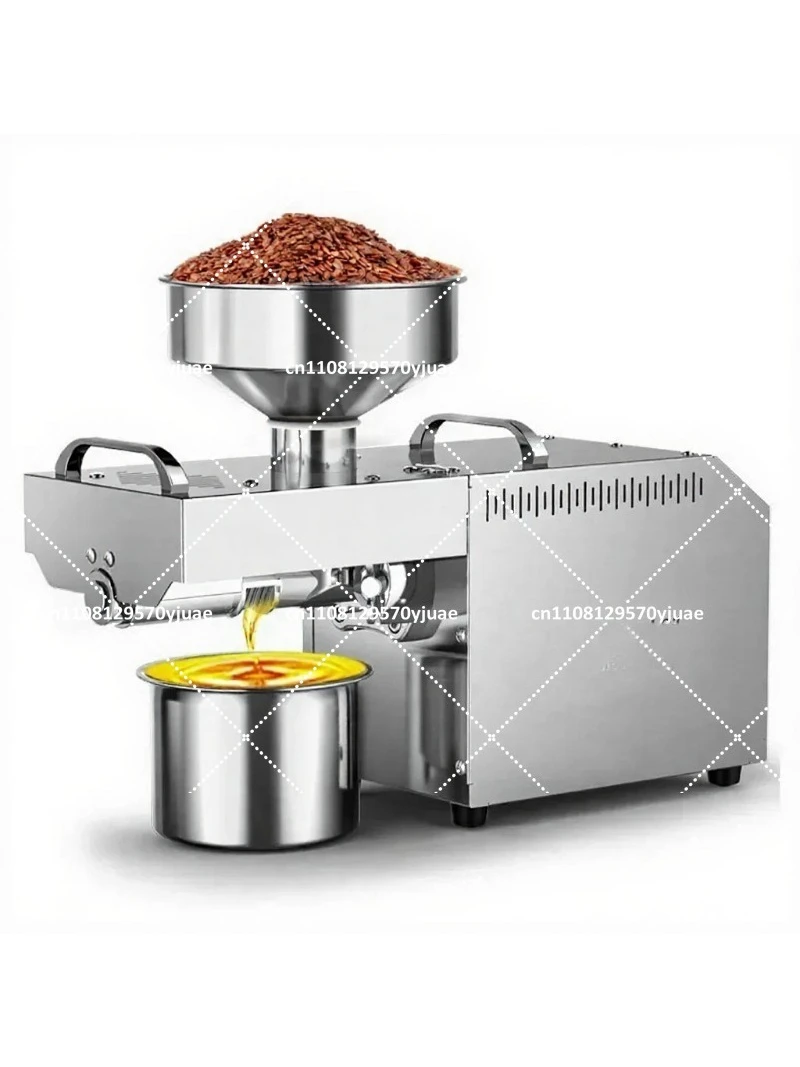 Oil Press Machine for Home Use, Stainless Steel Cold Press Extractor for Peanut, Sesame, Walnut, Sunflower Seeds
