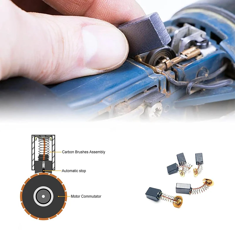 

60Piece Set Of Carbon Brushes 10 Specifications - Metal, Copper Wire Oxidation, Anti-Slip Groove, Wear-Resistant - Ideal For Pow