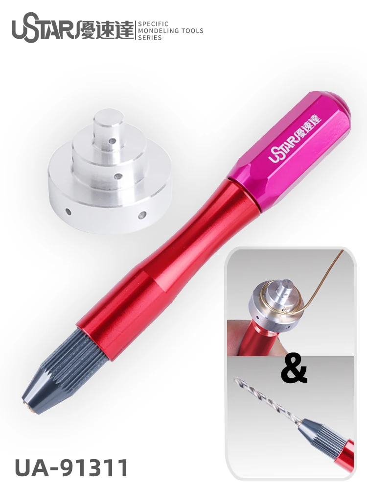 

Precision Model Hand Drill Set with Decompression Feature Metal Winders for Smooth Rotation DIY Craft Drill Bits Not Included