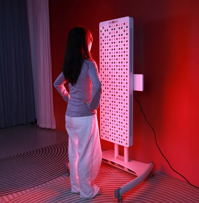 Household Removable Rolling Stand Red Treatment Light Adjustable Height Support Horizontal and Vertical Placement