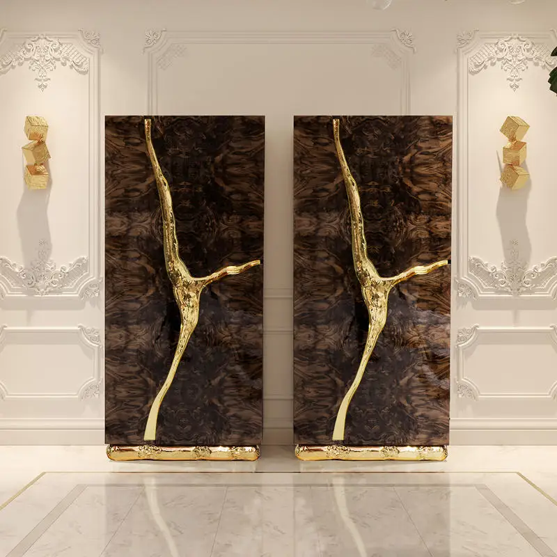 Italian minimalist glass door wine cabinet locker light luxury integrated display against the wall