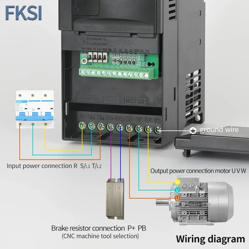 출력 주파수 변환기 가변 주파수 드라이브, VFD 인버터, 0.75KW 1.5KW 2.2KW, 1P-3P, 220V, 3P-3P, 380V