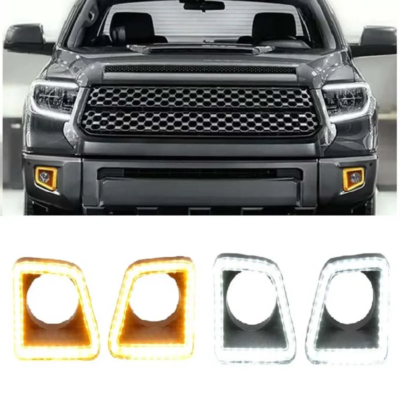 

LED Front bumper day light Daytime running lights for Toyota Tundra 2014 2015 2016 2017 2018 2019 2020 2021