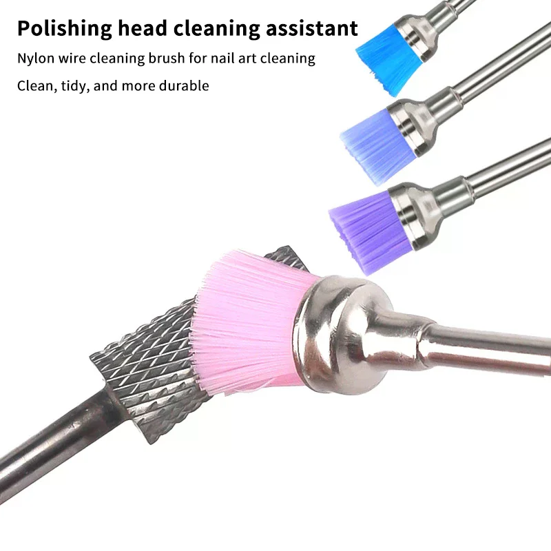 Broca para uñas, limpiador de cepillo de limpieza, limas eléctricas para uñas, fresa, removedor de polvo, accesorios de taladro, herramienta para decoración de uñas, pulidor