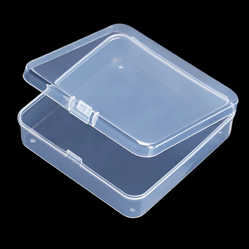 Mini Boxes Clear Plastic Jewelry Storage Case Container Packaging Box for Earrings Rings Beads Collecting Small Items 9.4x9.4x3c