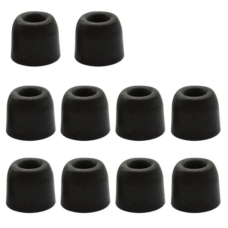 Embouts d'écouteur en mousse de qualité supérieure, isolation phonique, remplacement d'écouteur T-200 (noir), remplacement d'écouteur noir, 10 pièces