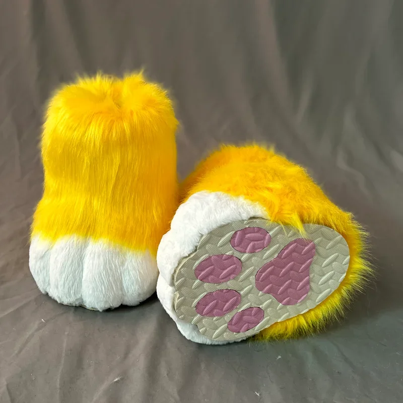 Fursuit Cosplay Poot Schoenen Accessoires Harige Cosplay Rubbit Kat Laarzen Schattig Pluizig Dier Manga Party Cos Wearable Unisex Kostuum