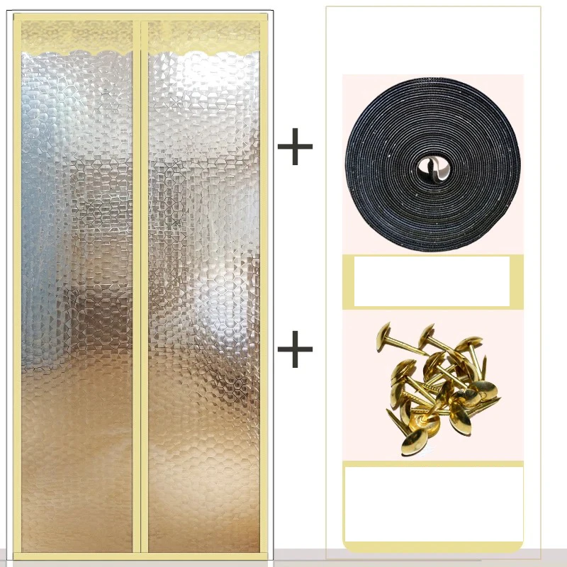 Magnetic Screen Door Curtain, Automatic Closing Mesh, Anti Mosquito, Semi Opaque, Privacy, Air Conditioning, Summer, 1Pc