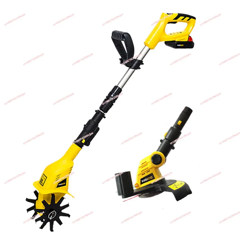 Handheld 20V lithium battery micro-tiller, scarifier, agricultural soil-turning household small electric hoe rotary tiller