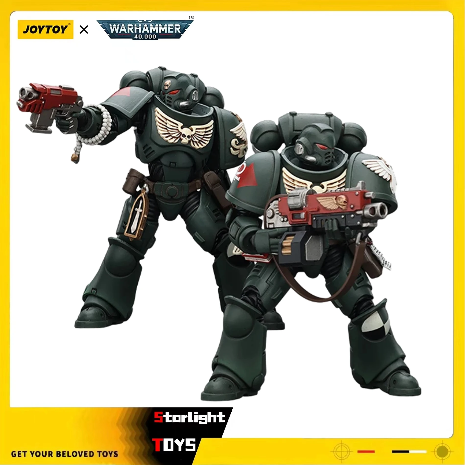 

【JOYTOY】Warhammer 40K Dark Angels Intercessors Brother Nadael Asharr 2 шт. 1/81 экшн-фигурка Коллекция игрушек